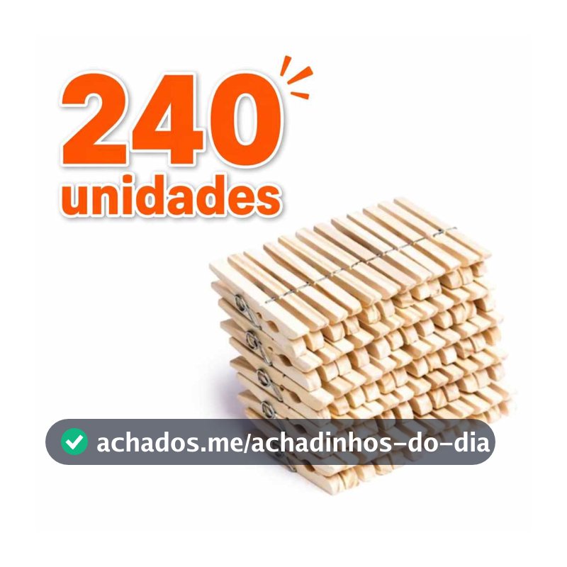 Prendedores Pregadores Roupa Madeira Artesanato 60 a 240 Unidades