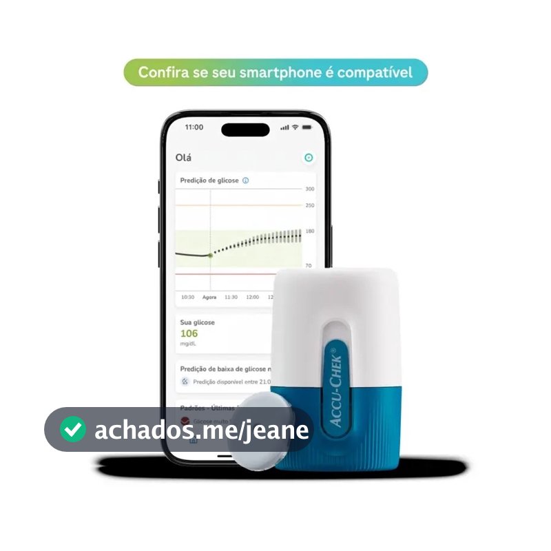 Sensor de Monitoramento de Glicose Accu-Chek Smart Guide