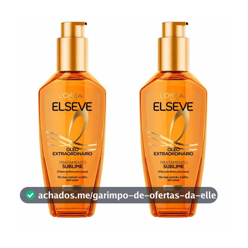Kit 2 Óleos Extraordinário Elseve 100ml Nutrição Profunda e Anti-Frizz
