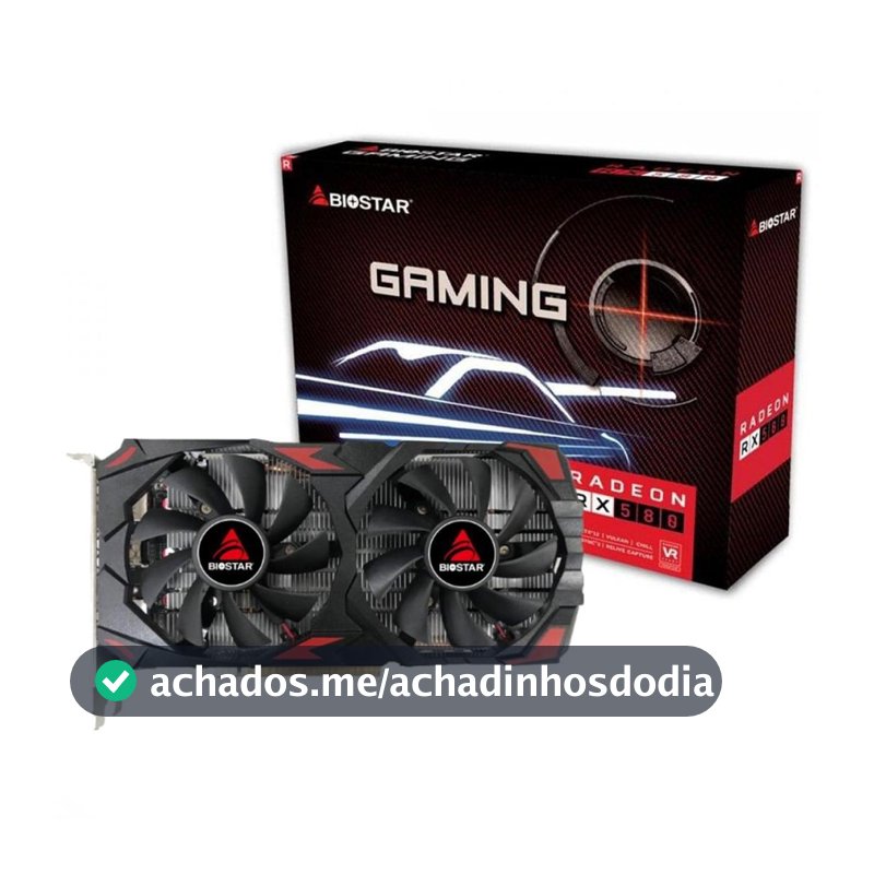 Placa de Vídeo Biostar AMD Radeon RX 580 2048SP, 8GB, GDDR5, 256 Bit, VA5815RQ82