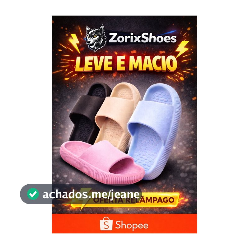 Chinelo Slide Nuvem Unissex – Macio, Leve, Antiderrapante e Confortável