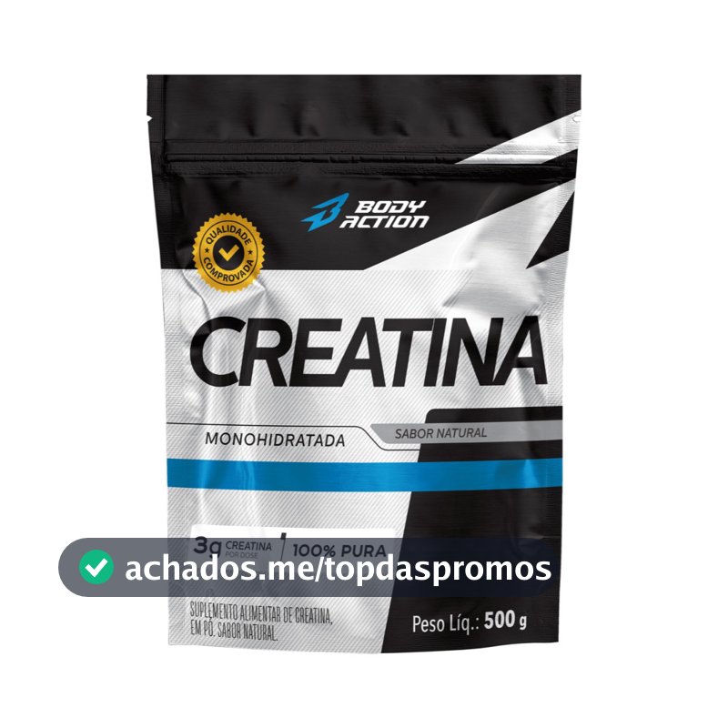 Creatina Monohidratada 500g - 100% Pura - Bodyaction
