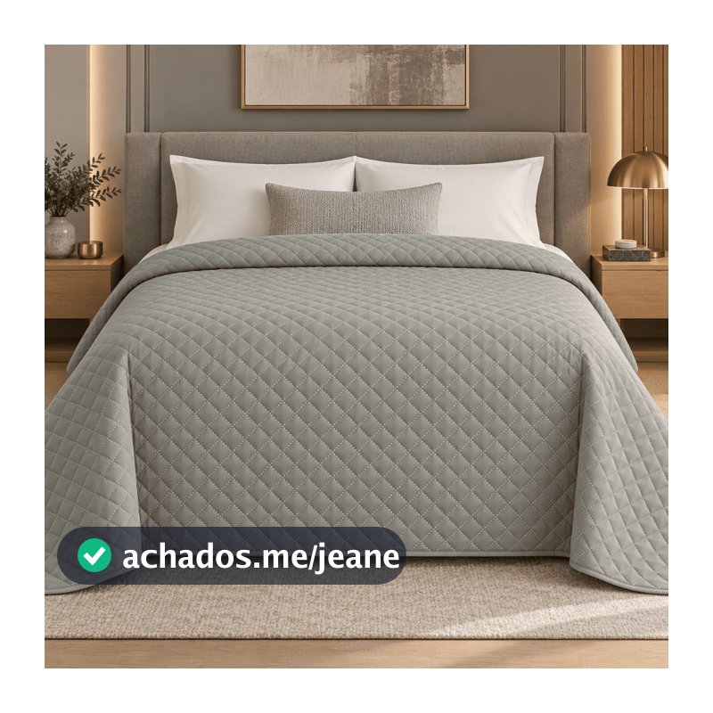 Cobre Leito Casal Colcha de Cama Matelado com Vies em Toda Volta com Toque Macio e Decorativo Luxo de Hotel