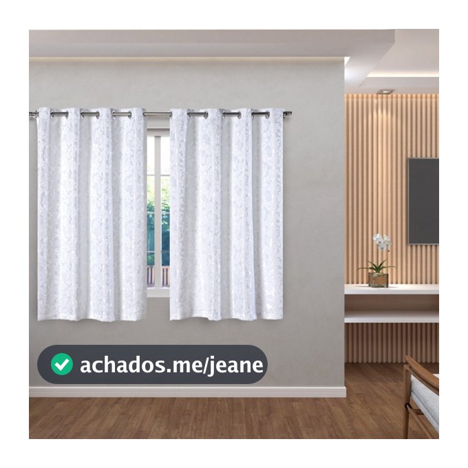 Cortina Jacquard Luxo Para Sala Quarto e Escritório 2,00 X 1,40 SEMI-BLACKOUT