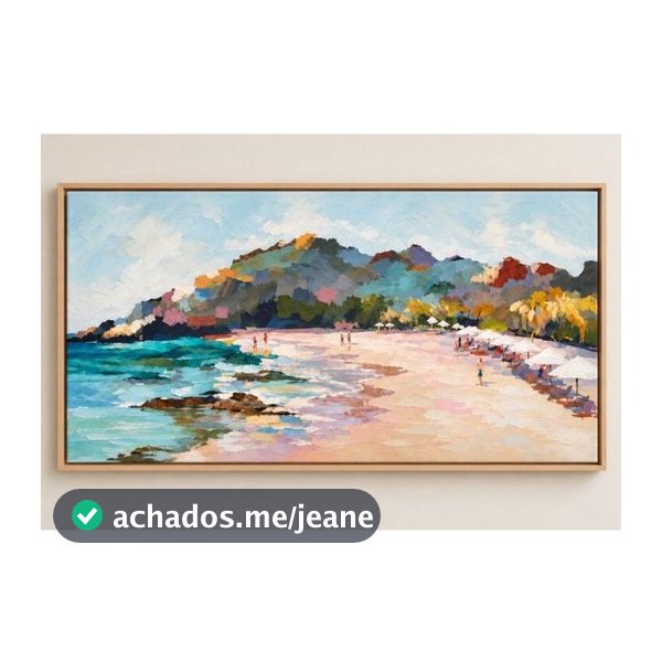 Quadro Decorativo Praia Colorida em Canvas 110x70cm