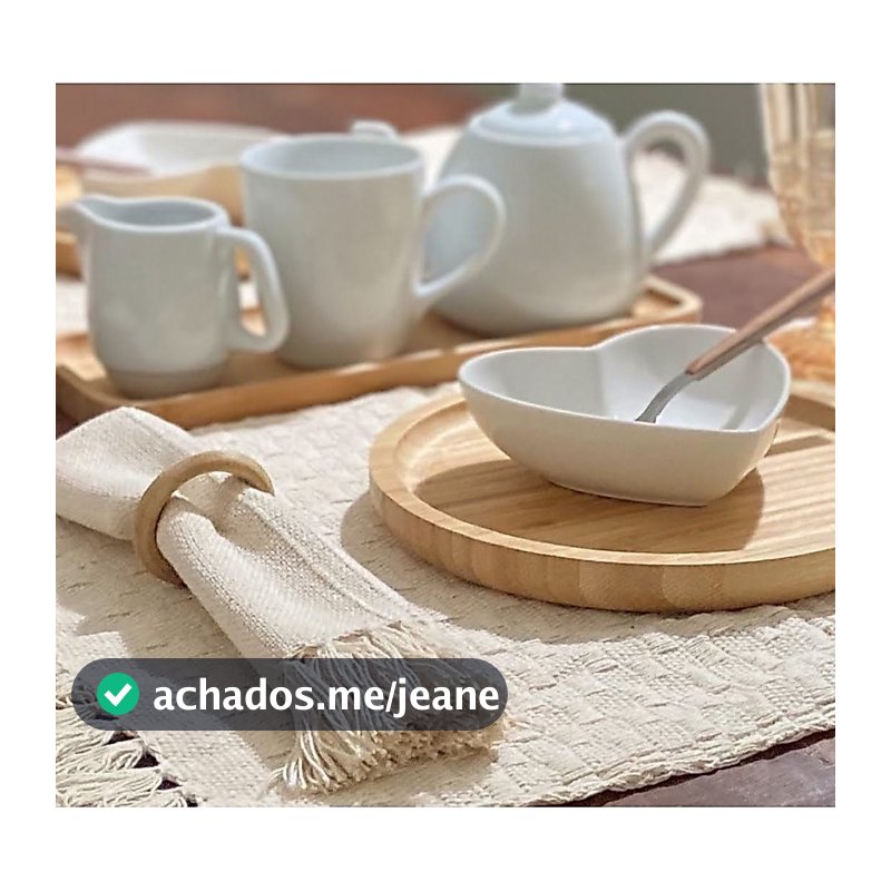 Kit Jogo americano LUXO 6 lugares com franja, algodão. Decoração Natal mesa posta. Tear mineiro Boho Chic.