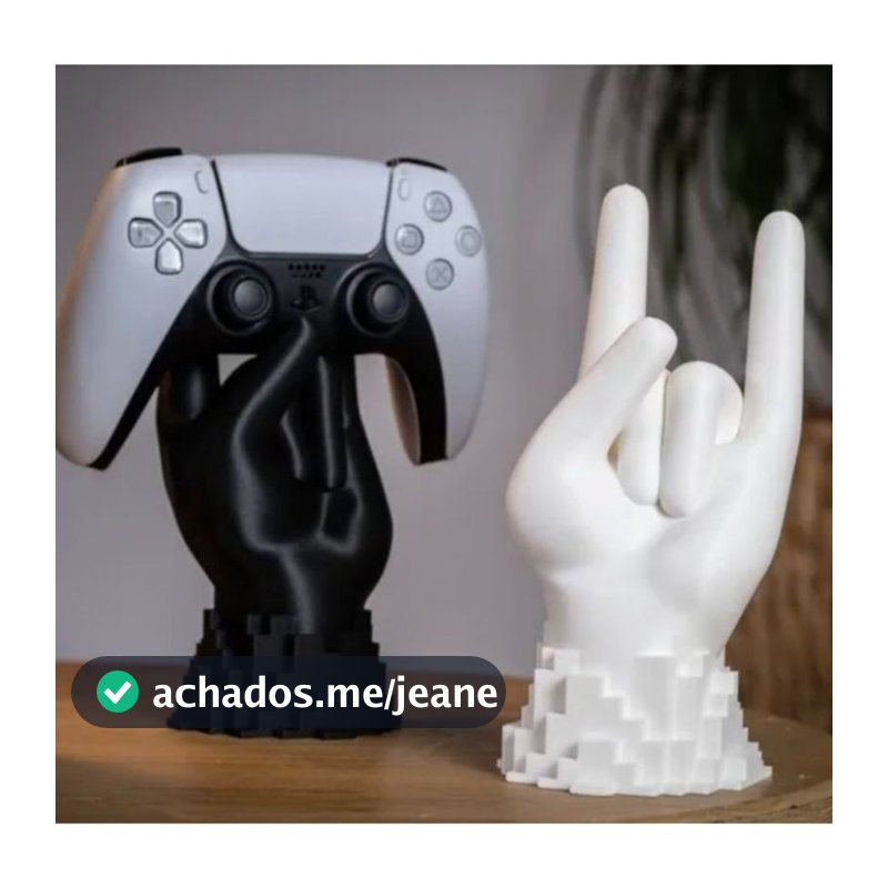Suporte Controle Xbox, Playstation PS3 PS4 PS5 Nintendo e Celular - Símbolo do Rock