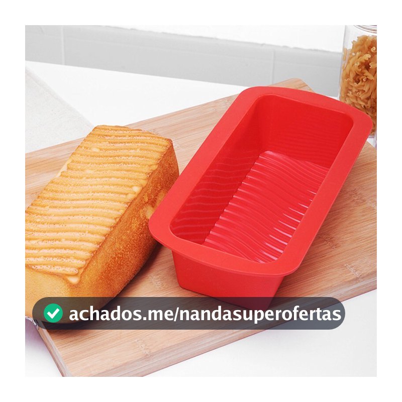 Forma Bolo Pão Torta Inglês Silicone para Doce Assadeira Utensilio cozinha 23cm 1,0 Litro