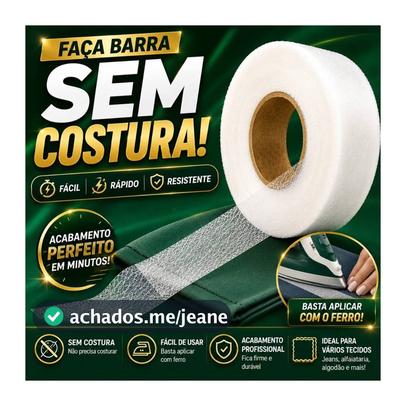 FITA BARRA SEM COSTURA! bainha Barra Calça Jeans Roupa Bainha cortina Ferro tik tok instagram