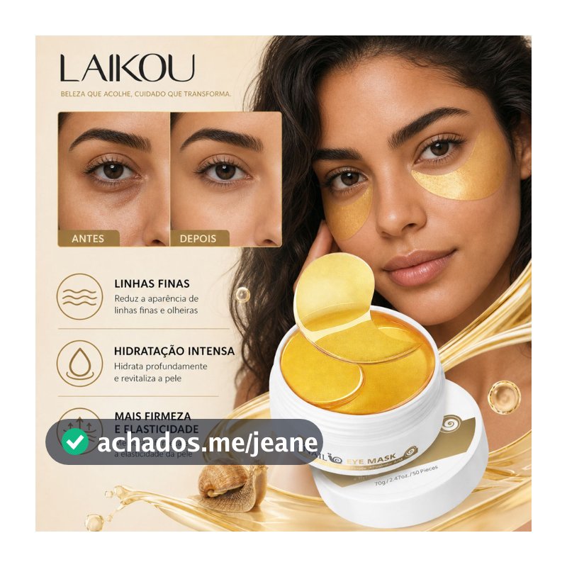 LAIKOU Máscara De Olho De Caracol Removedora Rugas/Círculo Escuro/Anti-Idade/50 Pçs
