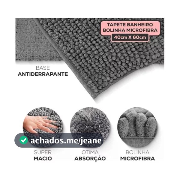 Tapetes Macarrão Microfibra 40cmX60cm Varias Cores