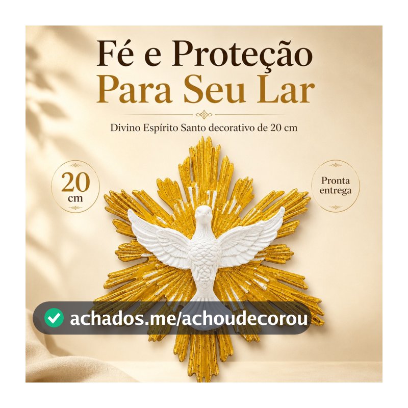 Divino Espírito Santo de Parede 20cm Decoração Religiosa para Casa