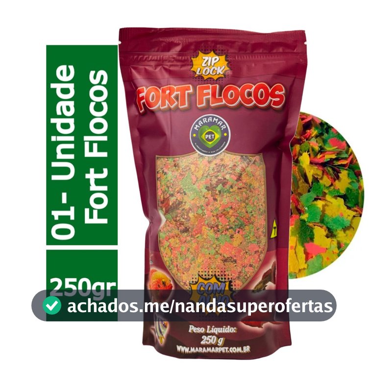 Ração Maramar Fort Flocos P/ Peixes Ornamentais em Flocos 250g Maramar