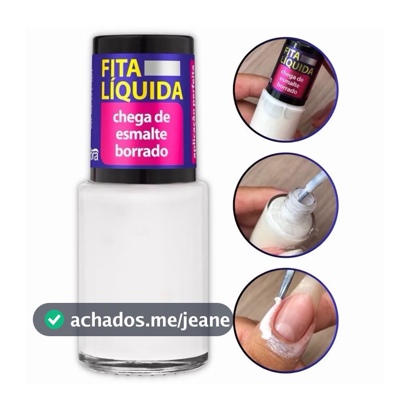Fita Liquida Cora 9ml Nunca Mais Esmalte Borrado