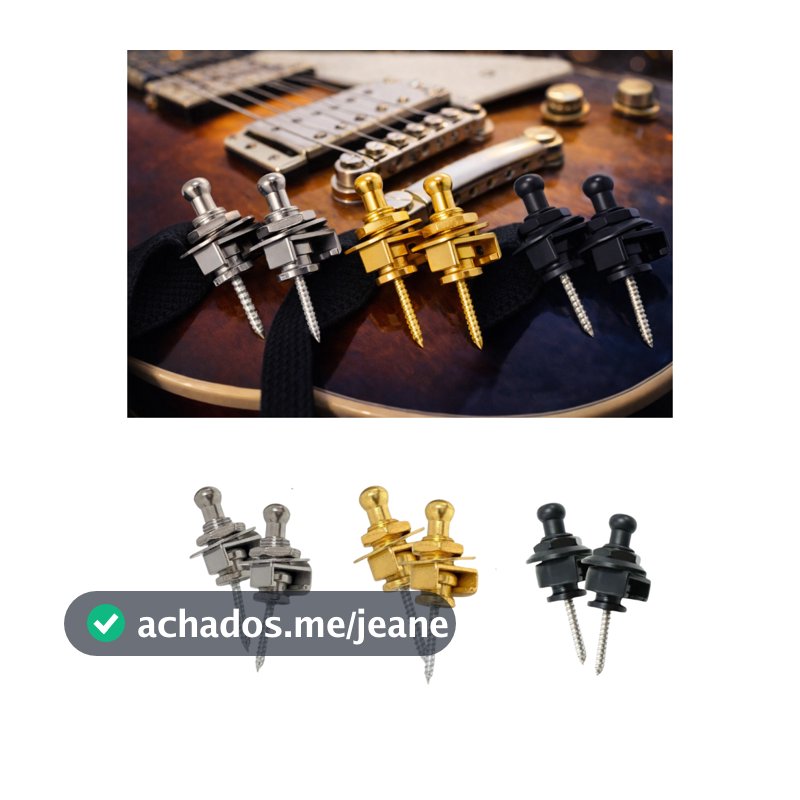 Kit 2x Strap Lock Trava Correia Guitarra Violão Contrabaixo