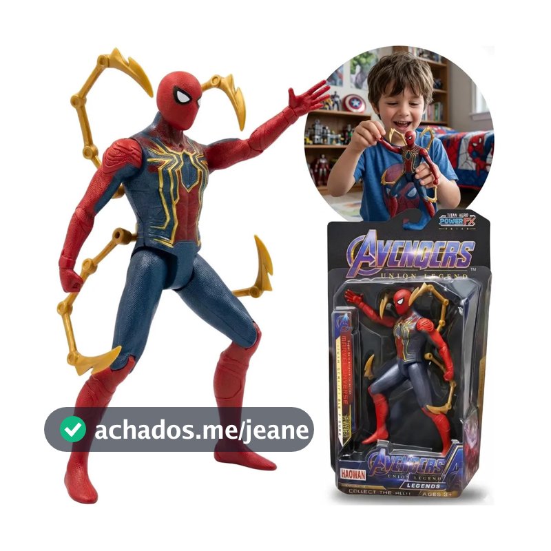 Boneco Homem Aranha Flexível C/ Garras Action Figure