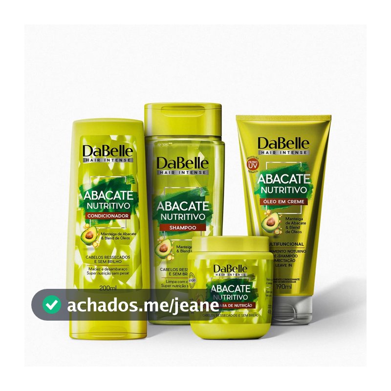 Kit Hidratação e Nutrição Abacate Nutritivo - Dabelle Hair