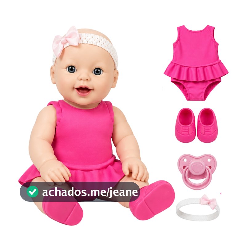 Boneca Vestido com Acessórios Infantil Pequena Reborn