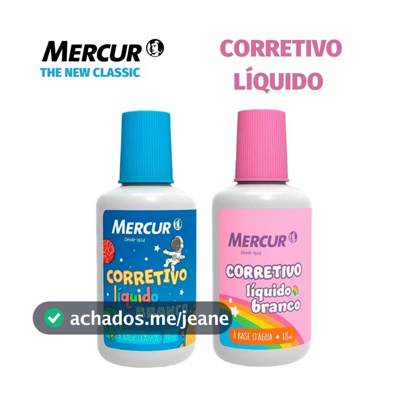 Corretivo Líquido Mercur Decorado 18ml - Cores Mágicas ou Sistema Solar Universo Tom Pastel