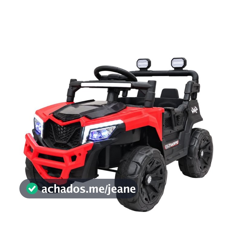 Carro Jipe Elétrico Infantil UTV 12v Bateria Música Controle Remoto e Luz