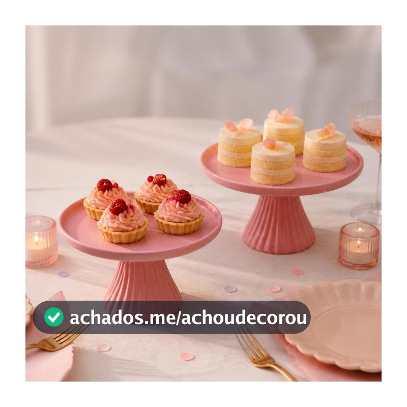 Kit 2 Doceiras Lisboa Em Cerâmica Pequenas Suporte Para Bolo Bandeja Docinhos De Festa Aniversário Boleira Para Eventos