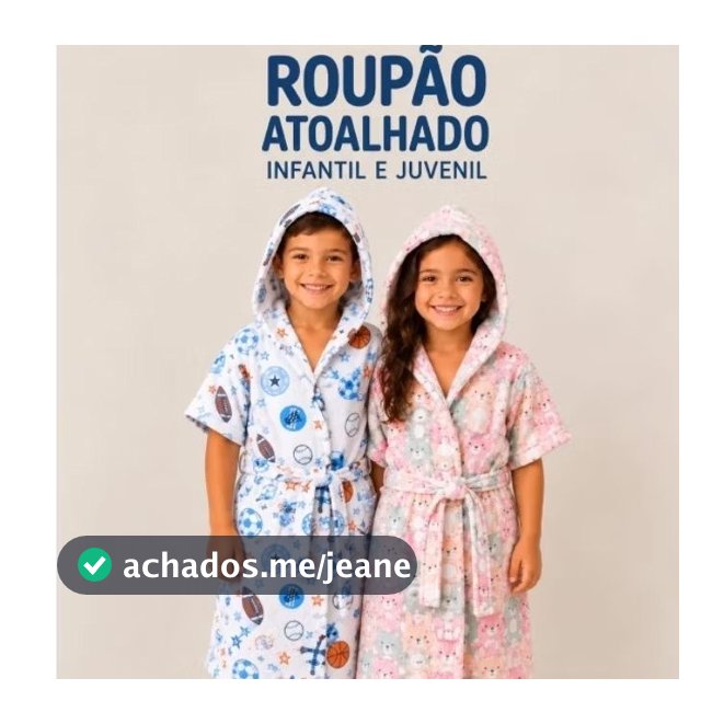 Roupão Infantil Juvenil com Capuz Atoalhado - Macio e Confortável