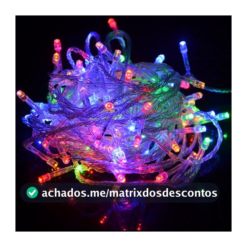 Pisca Pisca com100 Leds 220v Para Decoração De Festa / Natal 10 metros 220v/110v colorido