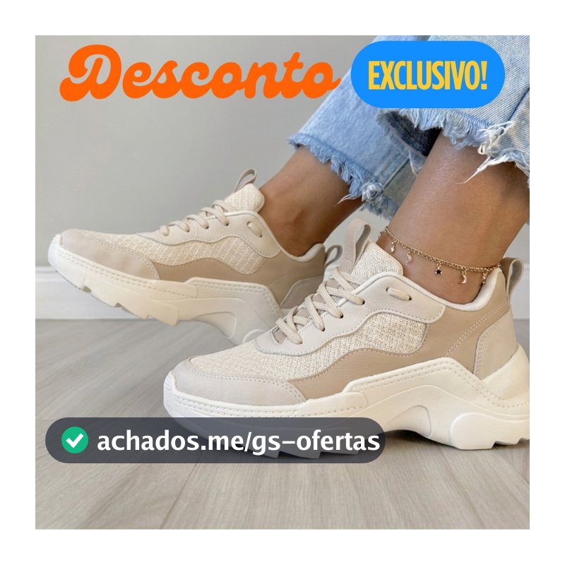 Tênis Feminino Sneaker Plataforma Confortável Tratorado Estiloso Alta Durabilidade