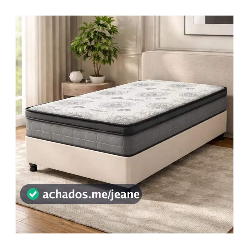 Cama Box com Colchão Espuma D33 Pillow In D'Angelis Ortosleep Solteiro 78cm