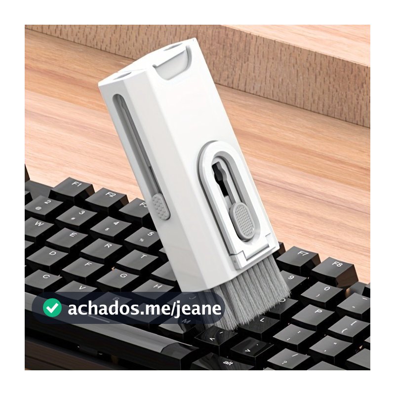 Escova de limpeza de teclado 8 em 1 multifuncional portátil para computador