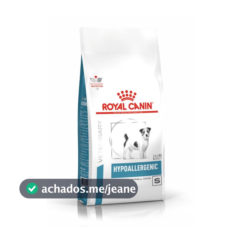 Ração Seca Veterinary Diet Hypoallergenic Small Dog para Cães Pequenos com Sensibilidades Alimentares 2Kg Royal Canin