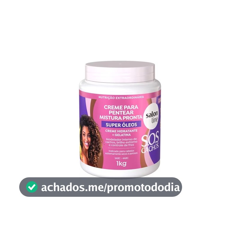 Creme Para Pentear Gel Creme SOS Cachos Super Óleos 1kg