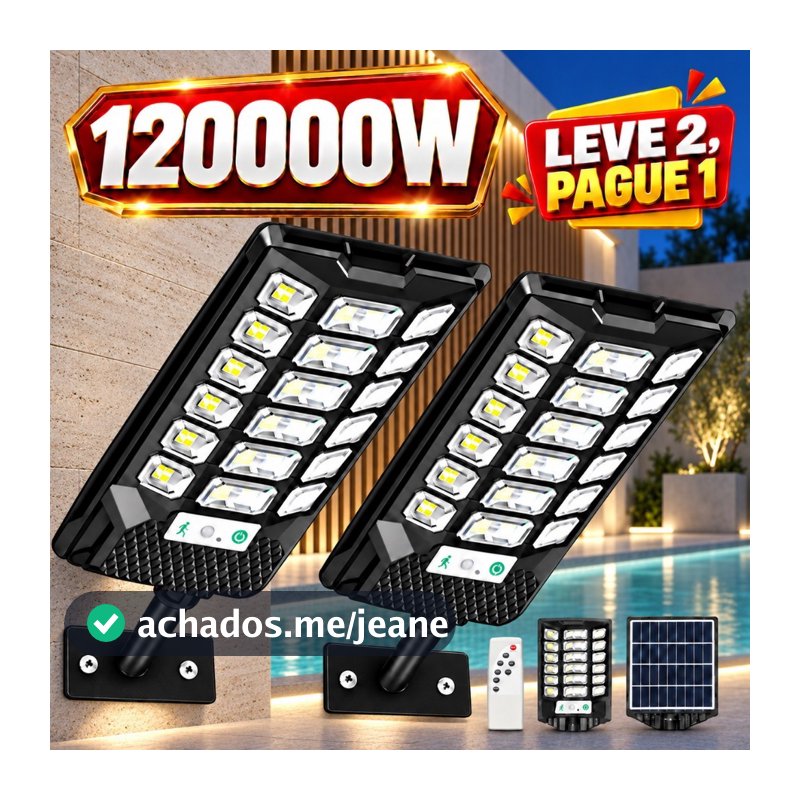 Yowxii 120000W Luminária luz Solar LED Postes De Iluminação Extragrandes À Prova D'água IP67 Para Iso Externo