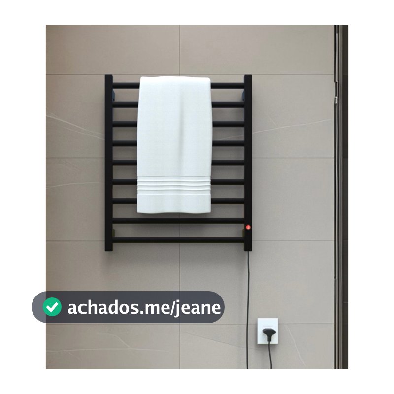 Toalheiro Térmico Alumínio Porta Toalha 2 Toalhas Banho 127/220 V Bivolt Electrowood