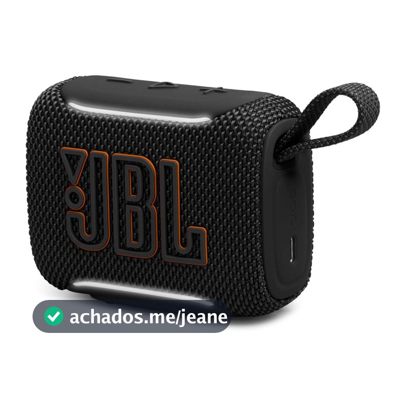 Caixa de Som Portátil JBL GO 5 Preto Original Bluetooth À Prova D'água Iluminação e Auracast