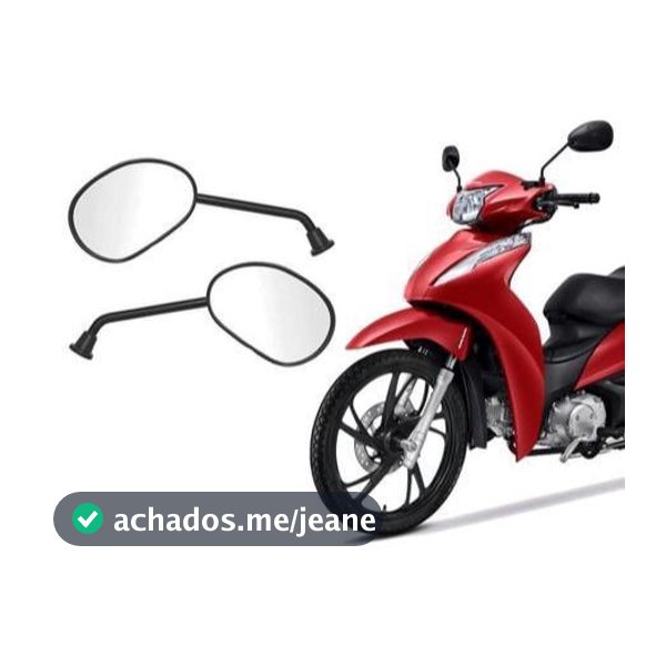 Par Espelho Retrovisor BIZ-POP-BROS Guidão Bicicleta Eletrica Mobilete Bike Motorizada Scooter 8mm