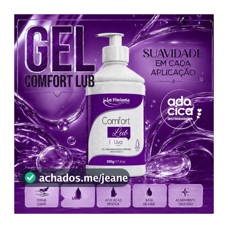 GEL COMFORT LUB TEXTURA LEVE PARA UM DESLIZE GOSTOSO