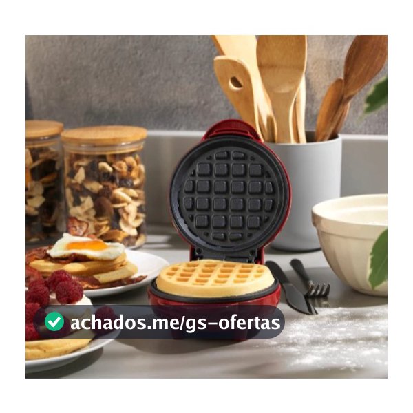 Mini Máquina de Waffles Elétrica Portátil Casa Cozinha Fazer Waffle Panquecas Automático  110V- 220V