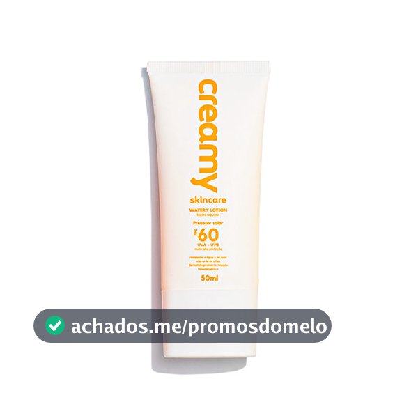Protetor Solar Facial - FPS60 - Watery Lotion - Creamy Skincare - 50ml