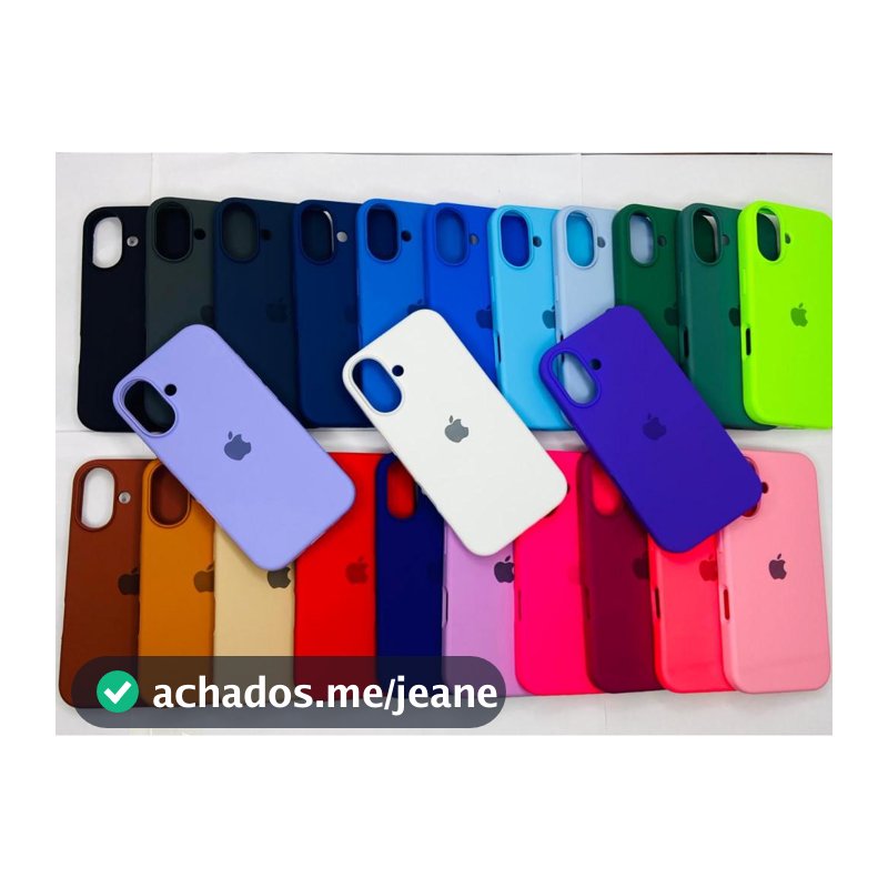 CAPA CAPINHA CASE PARA IPHONE 16 NORMAL A SILICONE INTERIOR AVELUDADA COM CÂMERA ABERTA