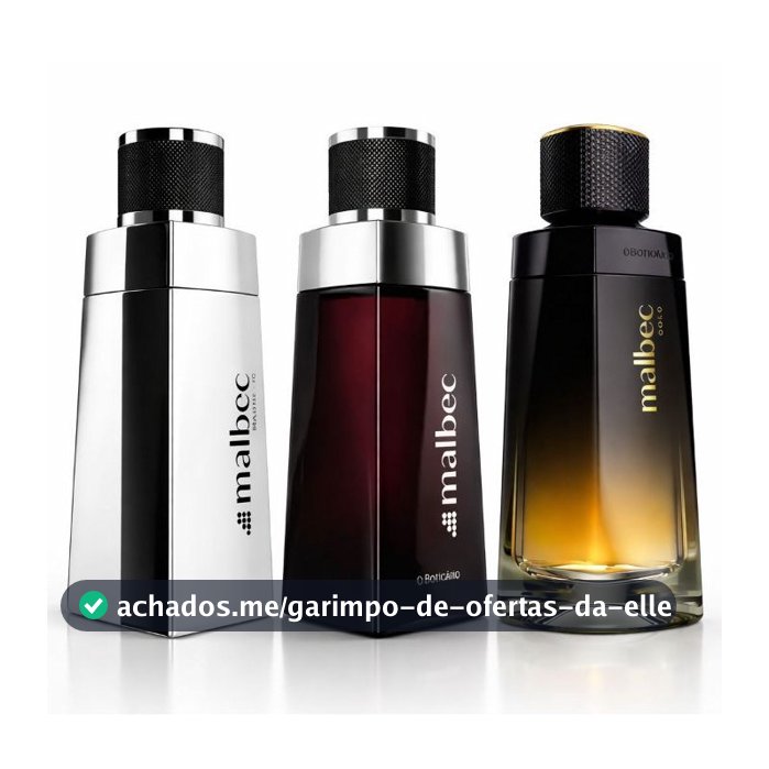 Kit 3 Perfumes Malbec Masculino Importado Aroma Marcante Essência  Alta Fixação Projeção Duradoura