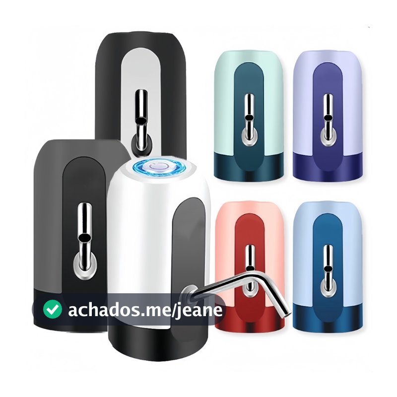 1 Bomba Elétrica Universal D'Água Dispenser Automático Com Carregamento Usb Galão De 20L