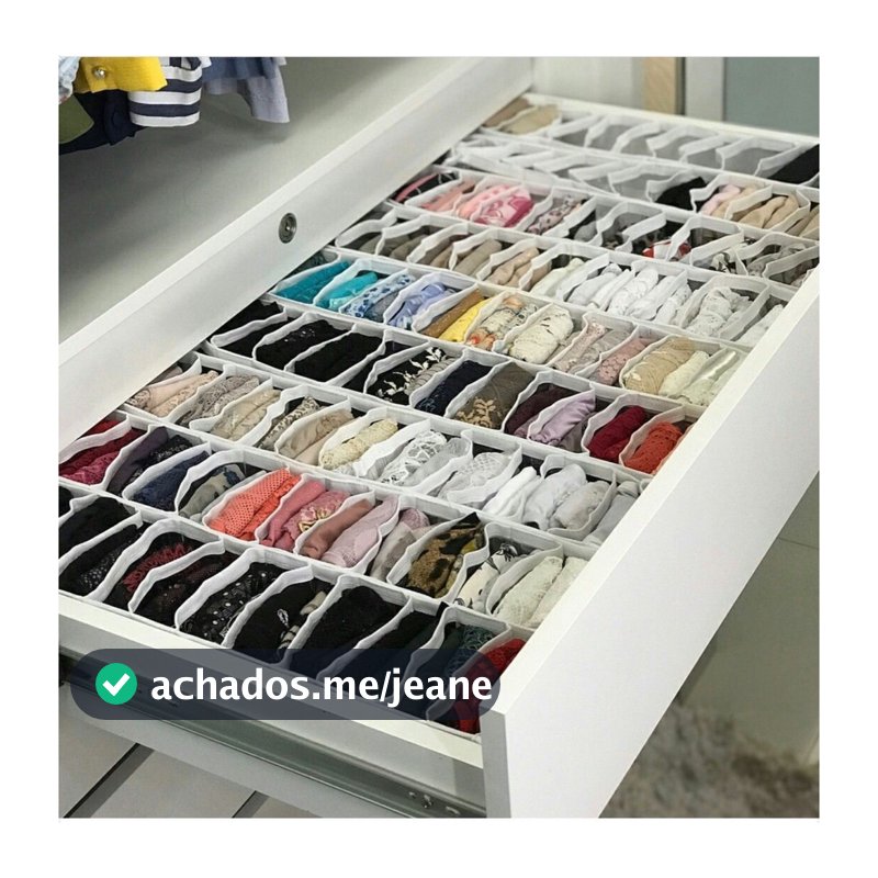 Colmeia Organizadora divisórias Branco "PP - P - M - G " - PROMOÇÃO - Organizador de Guarda Roupas - Comprei Organizei!