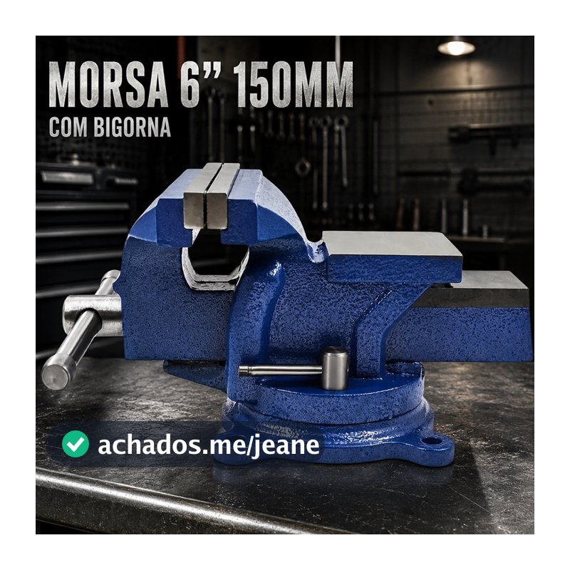 Torno Morsa de Bancada 6" 150 mm Giratória C/ Bigorna