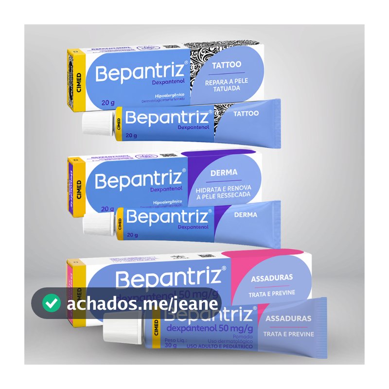 Pomada para assaduras Creme Pele Ressecada Pele Tatuada 20g 30g