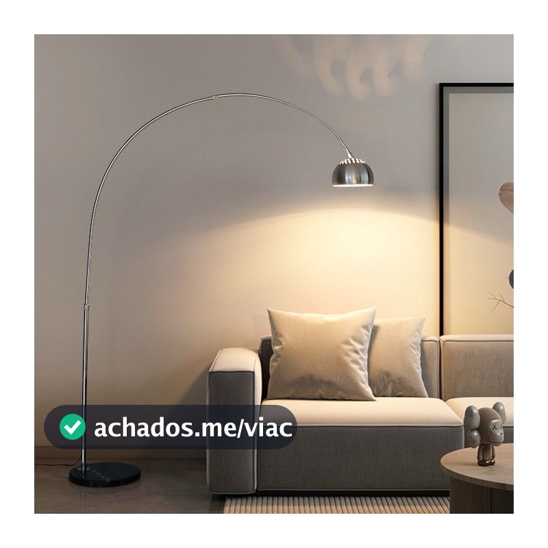 Luminária 8057 De Chão Ajustável Com Base De Mármore Sala De Estar Leitura Jantar Sofá Quarto E Decoração De Casa