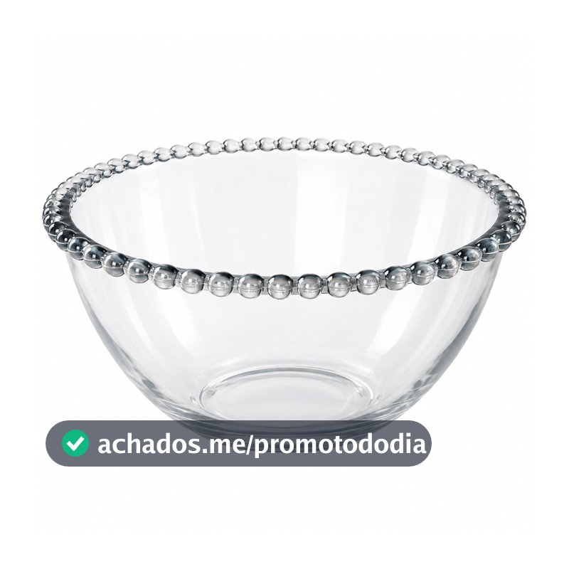 Saladeira de Vidro Resistente para Saladas, Frutas e Sobremesas Tijela Bowl