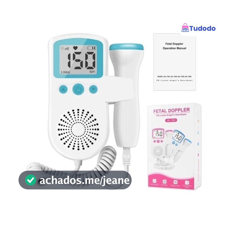 Monitor Fetal Doppler Ultrassom Ouvir Batimentos Bebe