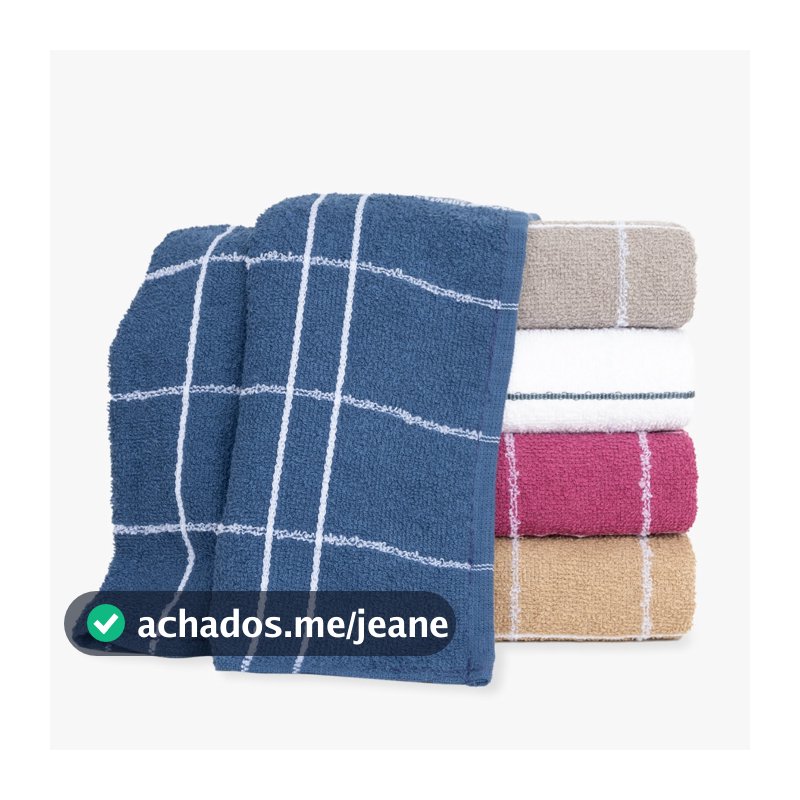 Kit 10 Pano de Prato Para Cozinha Felpudo Listrado 100% Algodão - Cores Sortidas (45x60cm)