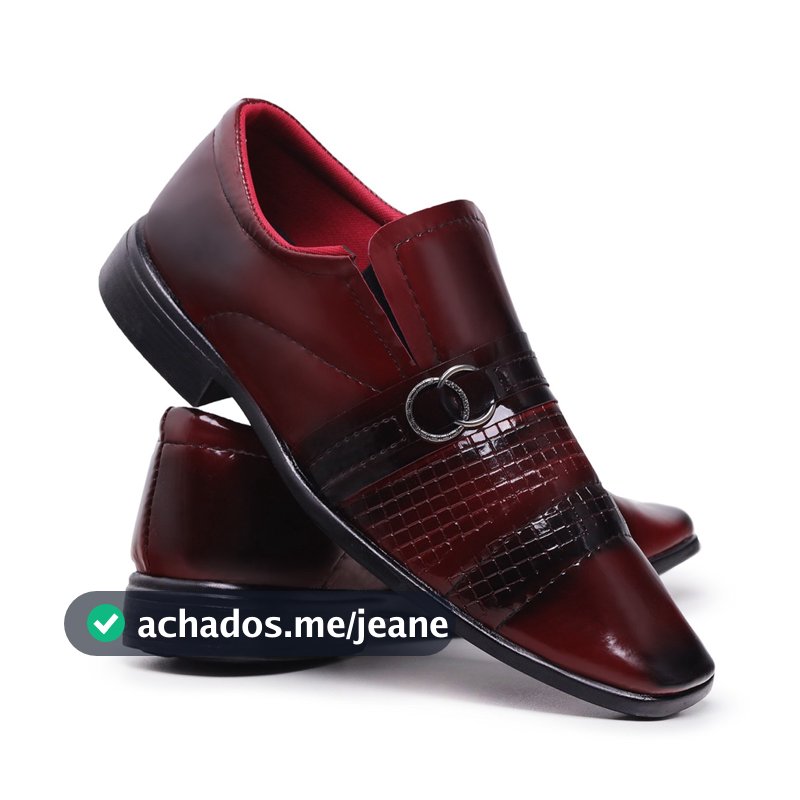 Sapato Masculino Social Verniz Bordô